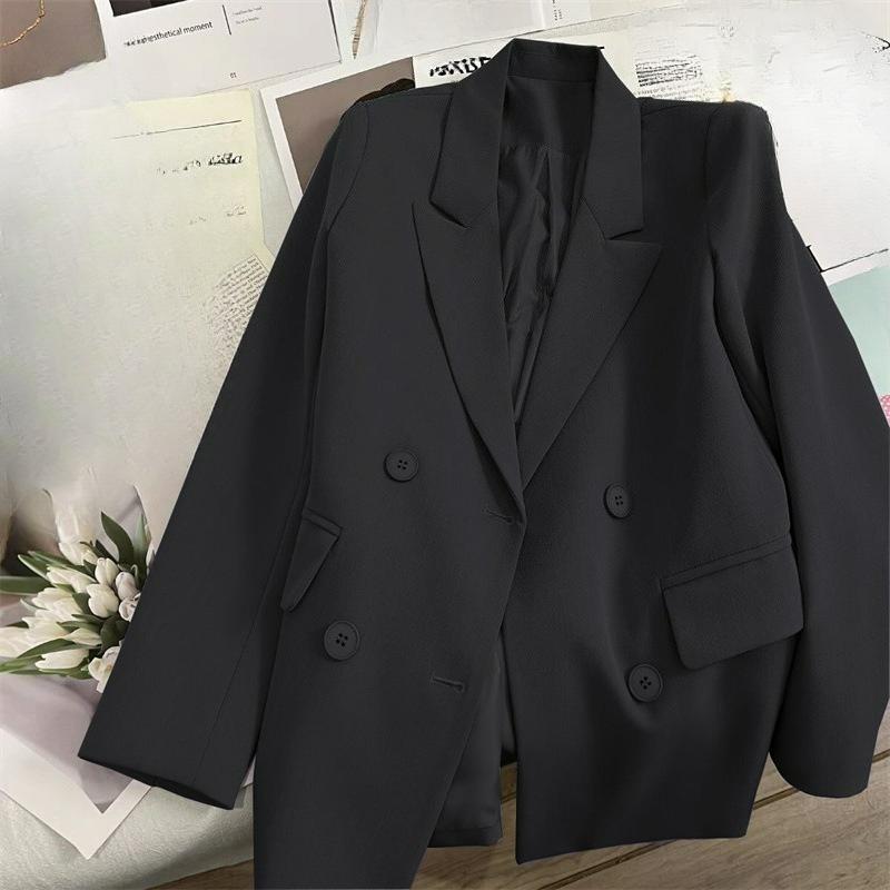 Taro Purple Suit Jacket Women's Design Sense with Double-breasted Solid Color Multicolor Small Z Suit
