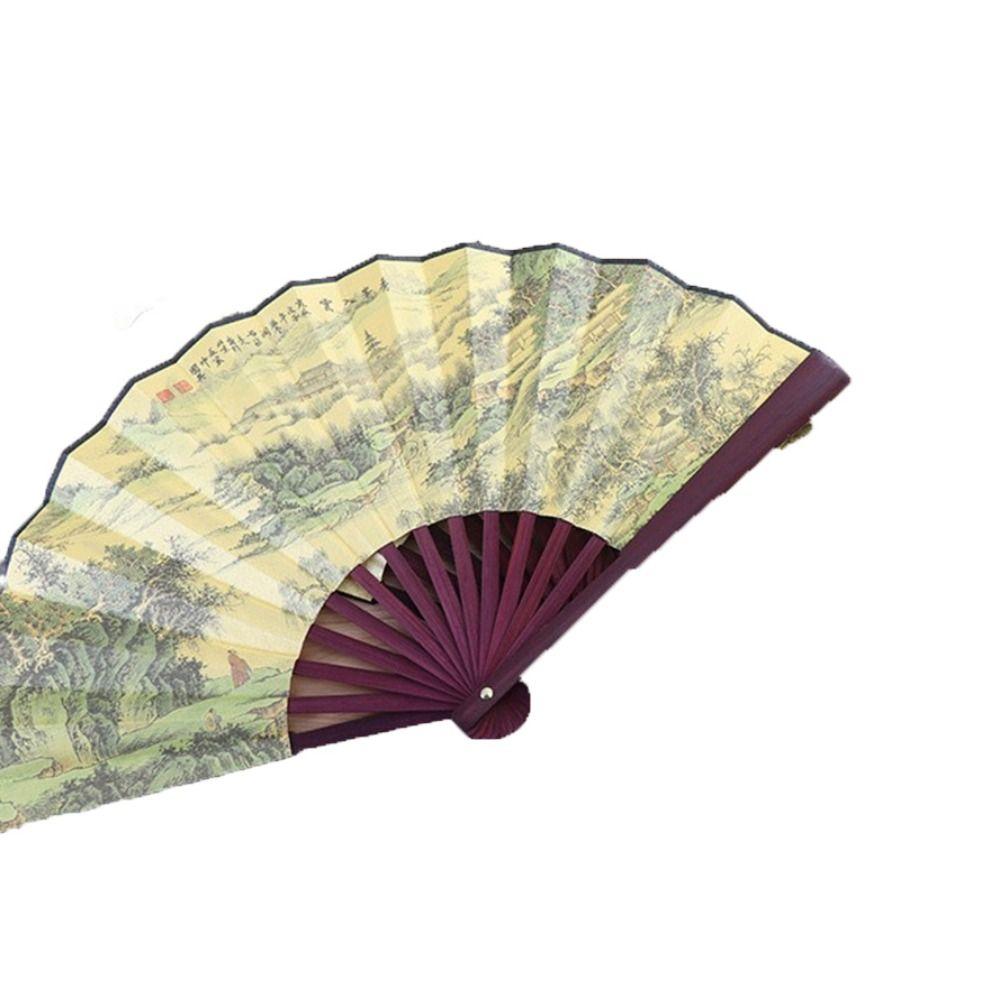 Traditional Ancient Fan Chinese Painting Chinese Style Fan Retro Folding Silk Fan Gift