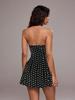 2026 Cross-border Sleeveless Halter Deep V Polka Dot Open Back A-line Mini Dress for Women
