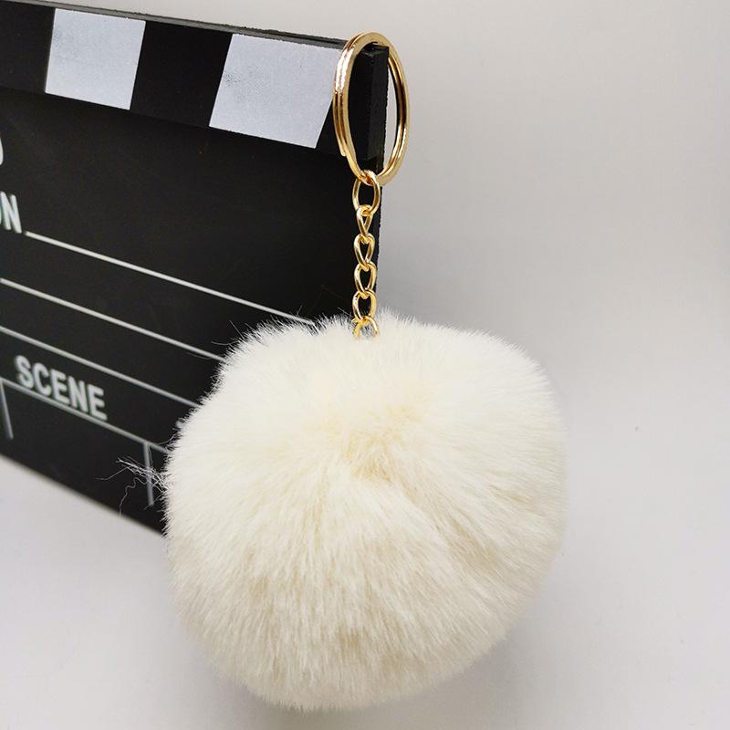 Rabbit Plush ball Pendant 8CM Ladies luggage Plush Keychain Pendant Bag Accessories Gifts
