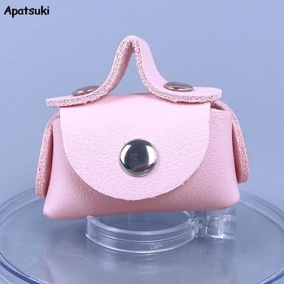 Pink Doll Accessories For Barbie Doll Handbag Lady Leather Bag 1/6 Accessories Purse Shopping For Barbie Dollhouse Kids Toy