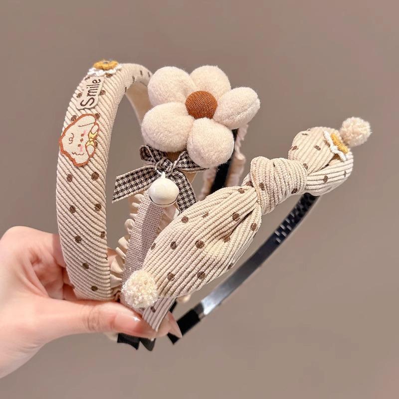 3 Pcs/Set Sweet Fashion Colors Flower Hairbands Headwears Children Cute Hair Hoop Headbands Kids Hair Accessories