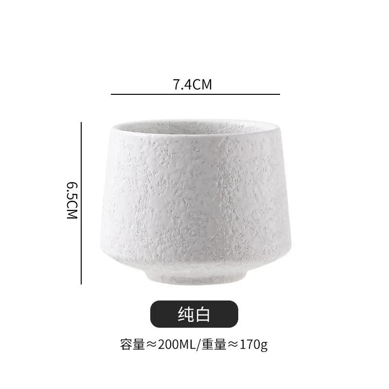 Ceramic Japanese Style Vintage Coffee Cup Coarse Ceramic Water Cups Household Drinking Cooking Tea Cups Office Drinkware 200ML
