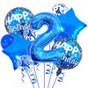 13pcs Blue Birthday Balloon with "Happy Birthday" Text - Perfect for Party Decorations, Anniversaries, and Festive Celebrations