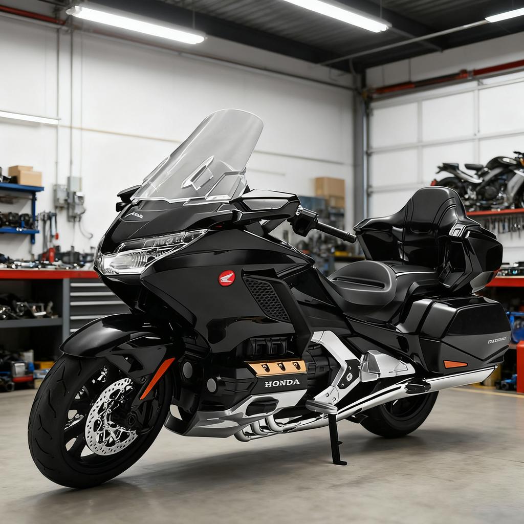 1/9 Honda Gold Wing Tour GL1800 Alloy Die Cast Motorcycle Model Vehicle Collection Sound and Light Off Road Autocycle Toys Car