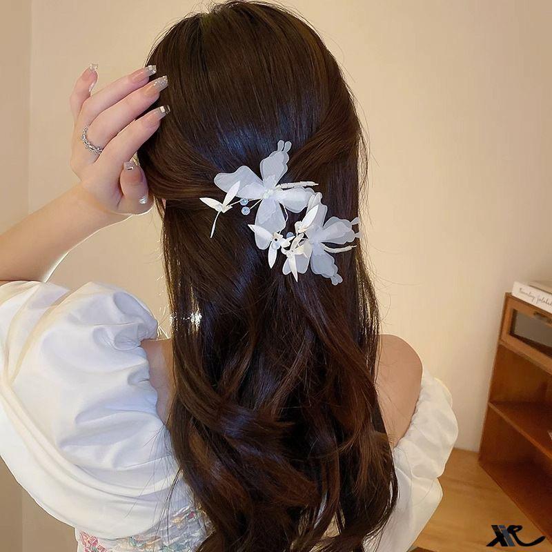 Forest Style Fairy Chiffon Butterfly Hair Clip Three Dimensional Dynamic Hair Accessory