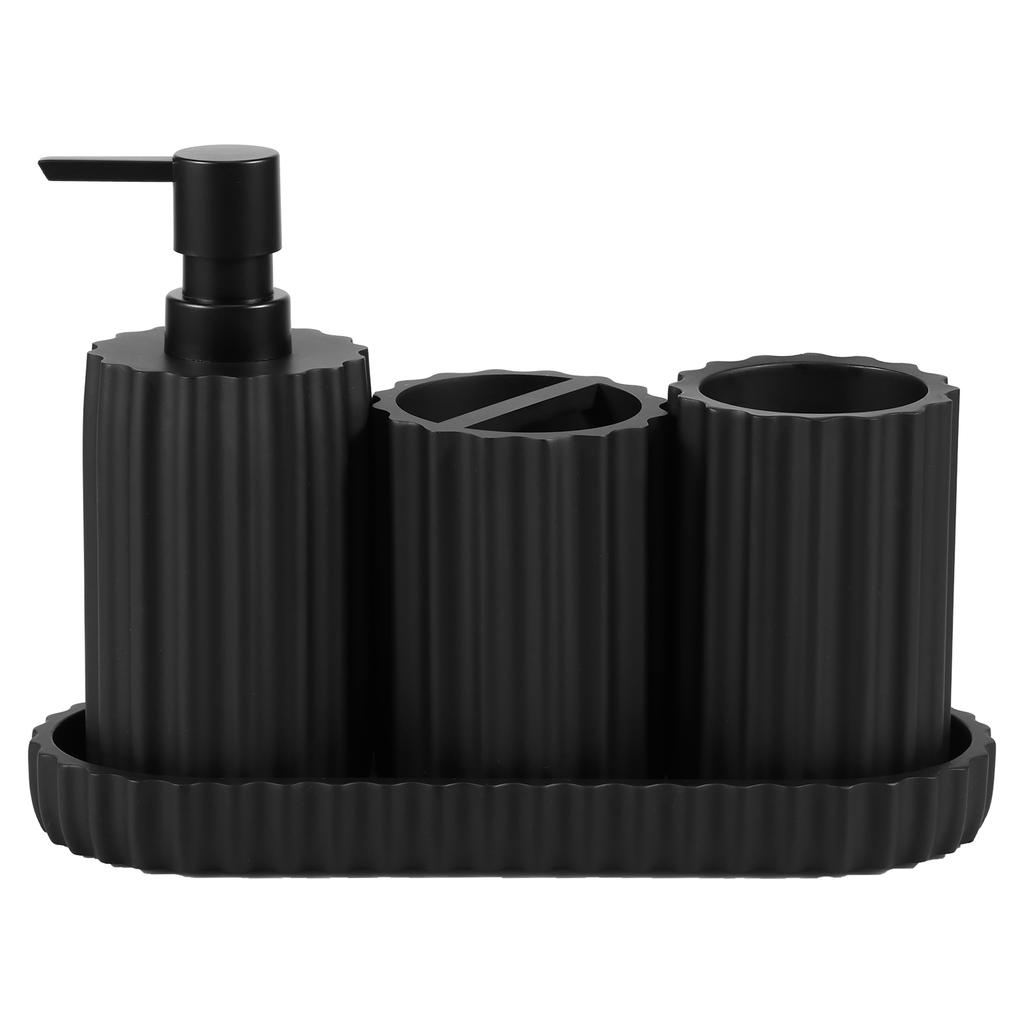 4-in-1 Dish Soap Dispenser Toothbrush Toothpaste Holders Storage Tray Bathroom Kitchen Accessories Hand Soap Dispenser Set