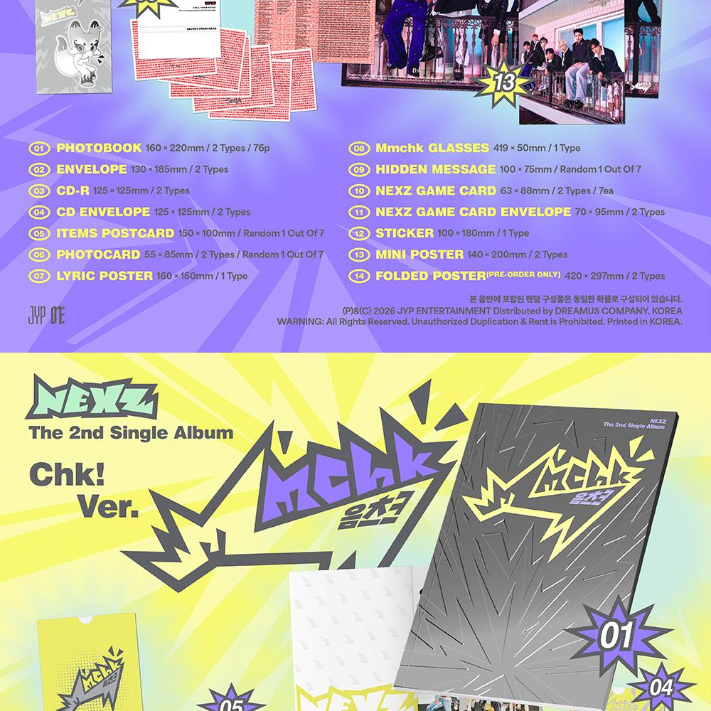 NEXZ The 2nd Single Album - Mmchk (Umm…ver. / Chk! ver.)