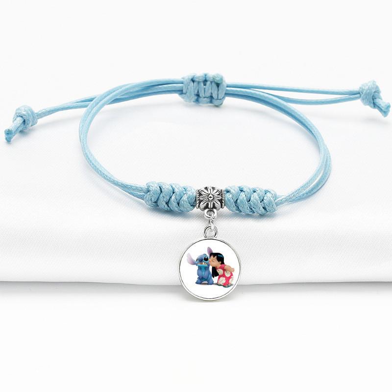 Anime Stylish Bracelet With Adjustable Blue Cord For Use Unisex