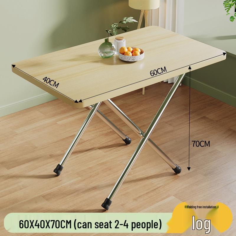 Foldable Rectangular Dining Table for Small Apartments or Rental Rooms
