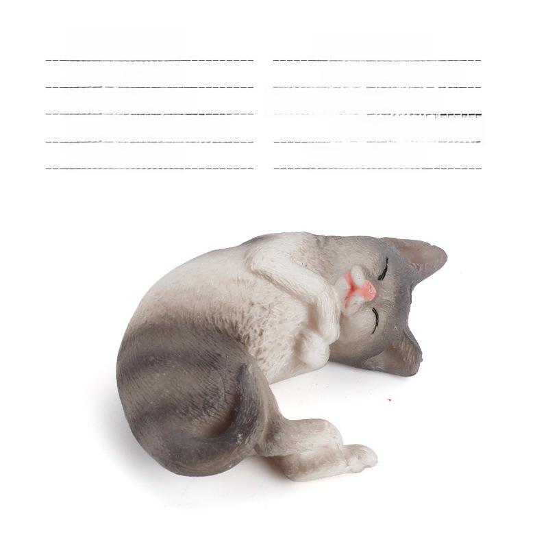 Set Jucării Pisoi Alb-Negru pentru Copii - Ornamente Model Pisică Rurală Chineză