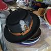 Vintage Pork Pie Hat Men feather fedora hat Webbing Decorative flip-brim Felt hats Panama Gentlemen women Church Jazz Hat