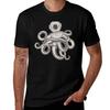 Steampunk Kraken mit Taucherglocke T-Shirt Utility Lässig Arbeits T-Shirt