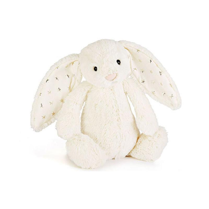 Jellycat Bonnie Rabbit Series Star Shy Cream White Doll Plush Doll 31cm Tall