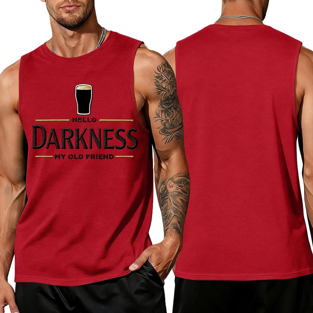Men's Funny Printed Tank Top, Retro Sleeveless Casual Shirt for Lovers