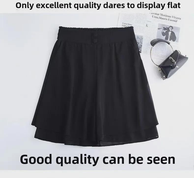 Women's Summer Chiffon A-Line Wide-Leg Shorts - Casual, Versatile, Slim & Lightweight