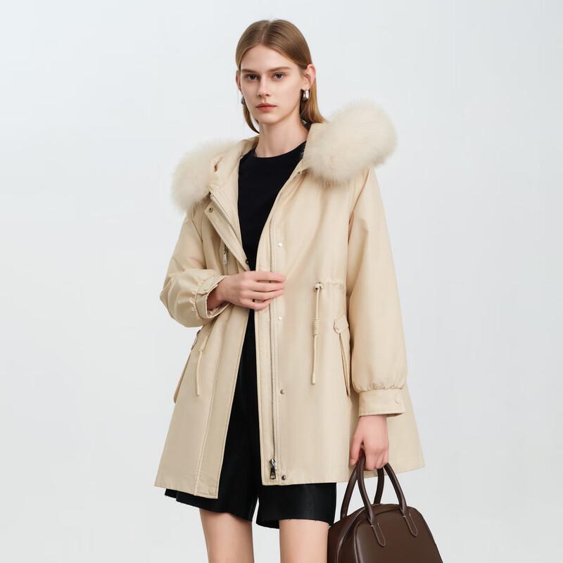 

Elva Island Women s Waist-Cinching Parka-Style Short Down Jacket