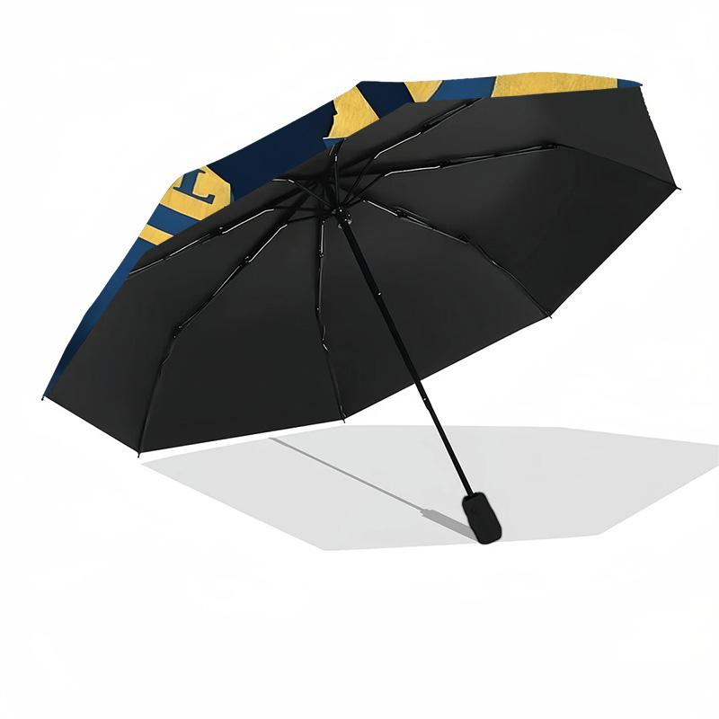 Real Madrid Legend Ronaldo Outdoor Automatic Umbrella Retractable Design with 8-Rib Durability Foldable Design Travel Essential Fashionable