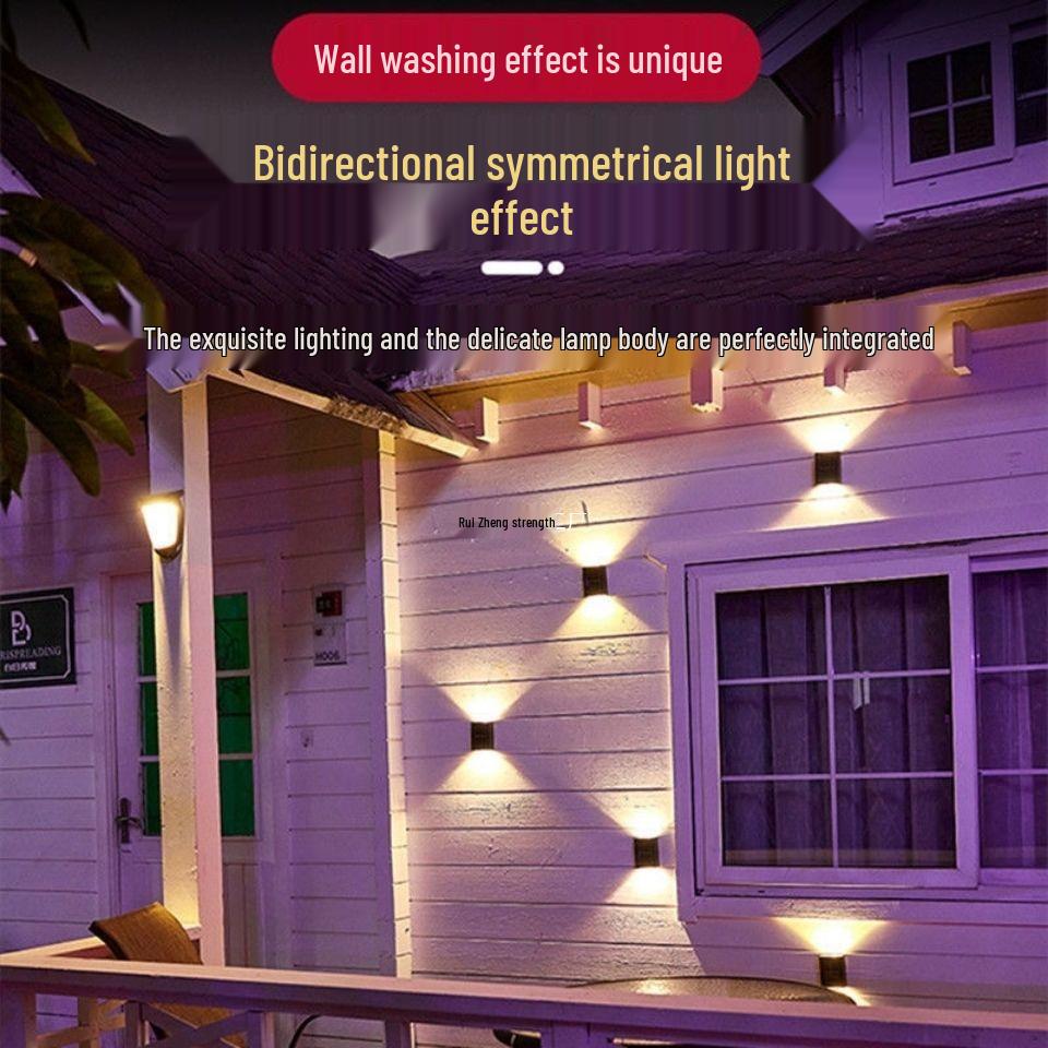 Waterproof Solar Outdoor Wall Light, Wireless Atmosphere Night Light for Balcony and Landscape Arrangement