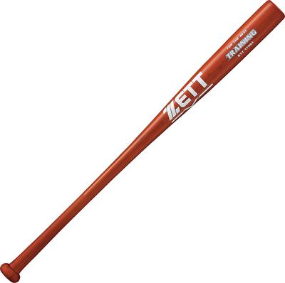 Bate de entrenamiento de béisbol ZETT, de madera, tipo fino, 84 cm, 800 g, rojo promedio, BTT17984, rojo, 84 cm (Aikido) (6400) (6400)