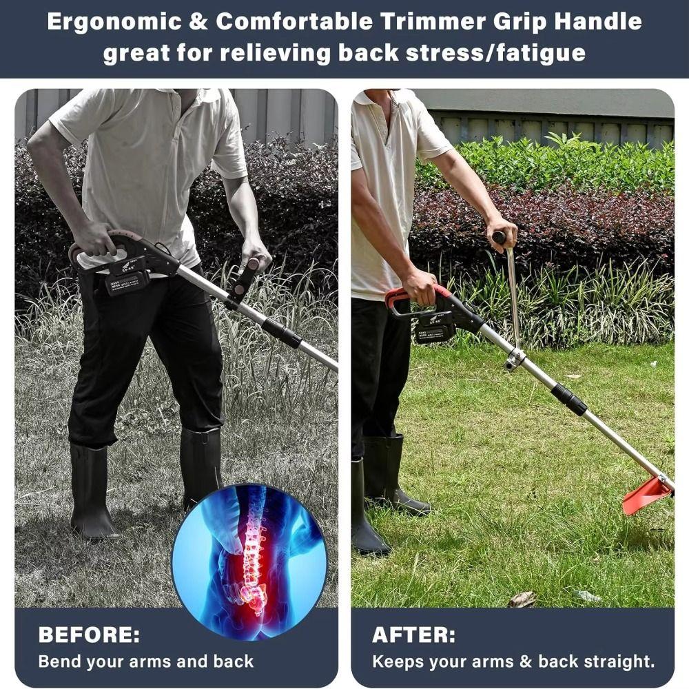 Heavy-Duty Trimmer Grip Stainless Steel Weeding Machine Grip Lawn Mower Handle Grip Lawn Care