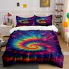 Colorful Galaxy Spiral Bedding Bedding Set (1 Duvet Cover, 2 Pillowcases, Duvet Not Included)