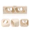 1 Pc Wooden Hamster Tunnel Escape Toy Maze Hideout Tube Chew Toys Teeth Grinding Toys for Small Animal Pet Hamsters Guinea Pigs