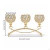 3Arm Candelabra Centerpiece EuropeanStyle Candle Holder with Glass Cups for Home