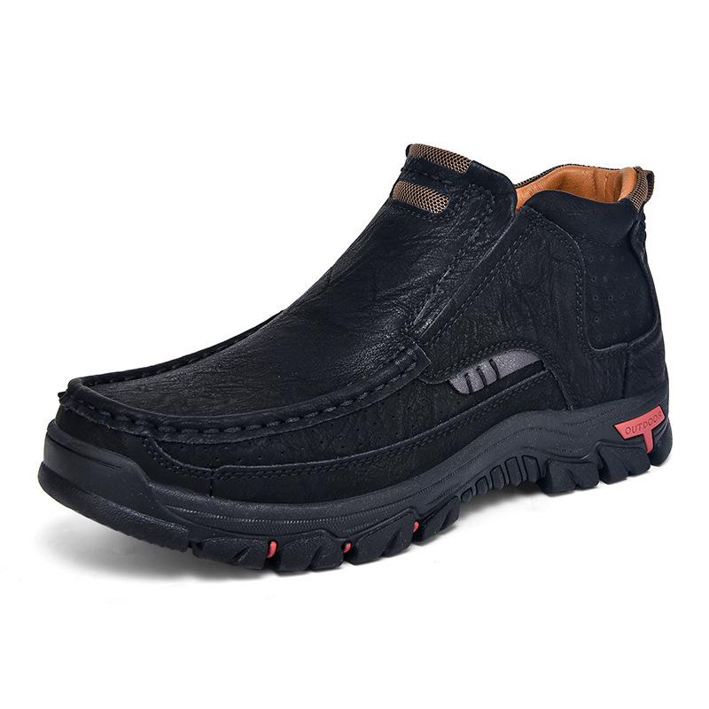 2025 Men's Large Size Outdoor Martin Leather Boots - Casual Short Style