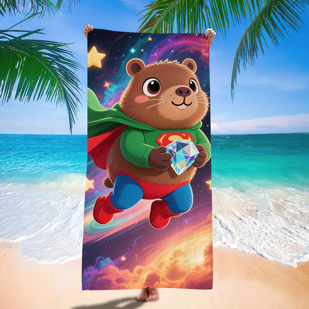 New Cute Animal Printed Microfiber Beach Towel Quick Dry Absorbent Soft Bath Towel For Kids