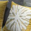 Embroidered Velvet Cushion Cover Nordic Yellow Cotton Soft Pillowcase American Style Room Sofa Pillowcase