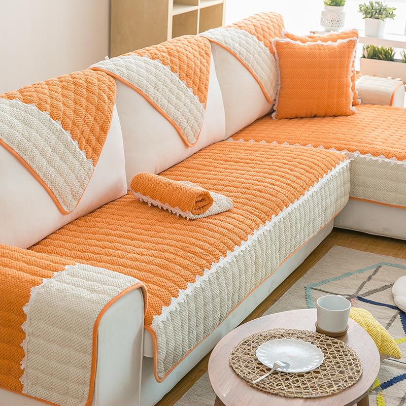 Sofa Cushion Universal Padded Cushion Simple Modern Leather Sofa Cover Cover All-inclusive Universal Cloth Towel.