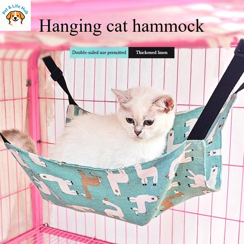 All-Season Cat Swing - Double-sided Adjustable Hammock Cage - Hanging Cat Bed - Pet Thick Bed cat hammock Pet supplies