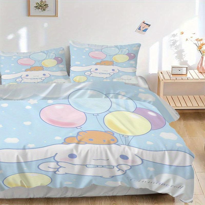 

3 шт. Набор чехлов для подушек с принтом Cinnamoroll, ультрамягкий, дышащий и удобный комплект постельного белья со стильным дизайном для спальни и гостевой комнаты 135x200cm