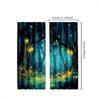 2pcs Classic Gothic Magic Forest Polyester Curtains   Fantasy Themed Decorative Drapes for Living Room and Bedroom