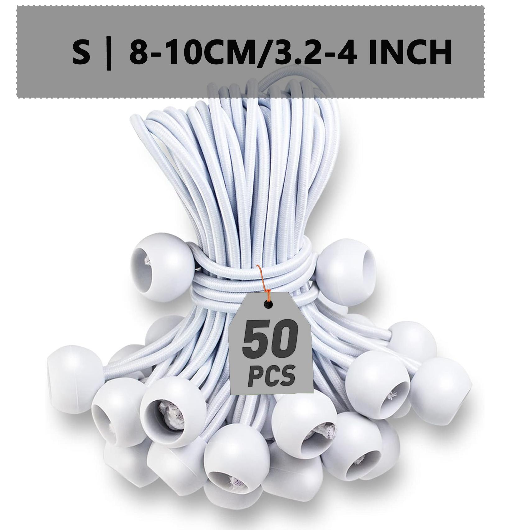 50 Stuks Heavy Duty Bal Bungee Koorden 4 6 9 Inch UV Bestendig Zeil Vastzetters Voor Kampeer Tent Luifel gray