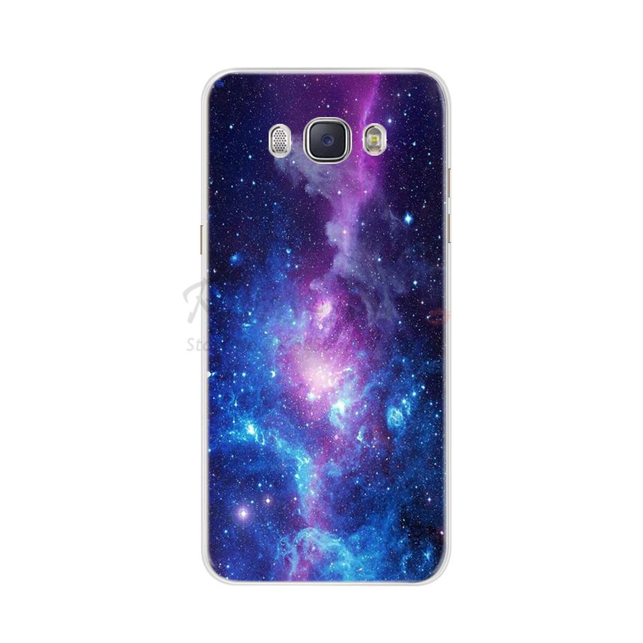 For Funda Samsung Galaxy J5 2016 Case J510 J510F Cover Flowers Painted Back Protective Phone Case For Coque Samsung J5 2016 Case