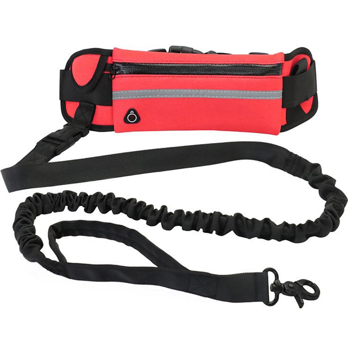 

Hands Free Dog Leash for Running Walking Reflective Leash with Waist Bag Retractable Elastic Belt Dog Traction Rope Pet Produc