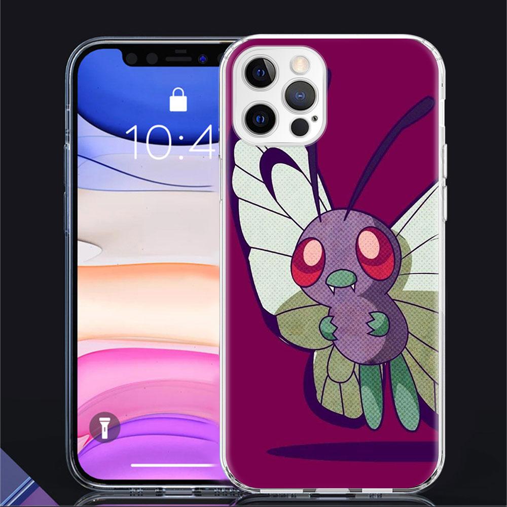 Clear Case For Apple iPhone 11 14 13 Pro 12 7 8 Plus SE 2022 XR X XS Max 6 6S 14Pro Silicone Phone Cover Retro Anime Pokemon