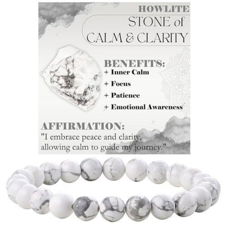 Regali Festivi Bracciale con Perle di Apatite Blu Pietra Naturale Gioielli alla Moda Rilassanti Per Uomo e Donna Accessorio Semplice Versatile per l'Uso Quotidiano