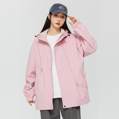 Spring and Autumn Men's and Women's Mountain Jacket Men's and Women's Mountaineering Suit Couple Hooded Loose Jacket