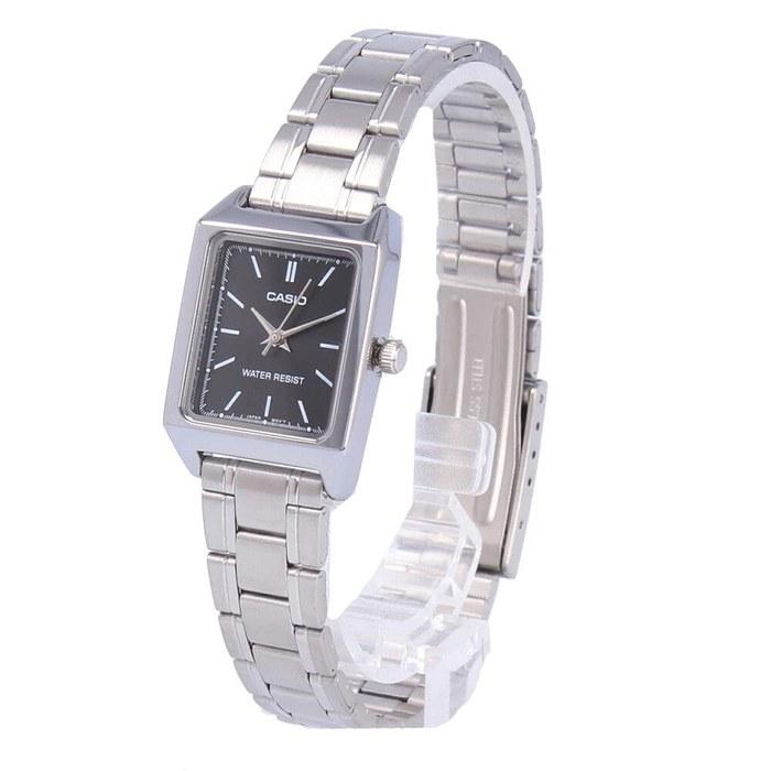 CASIO Стандартные Женские Серебристо-Черные Металлические Часы LTP-V007D-1E