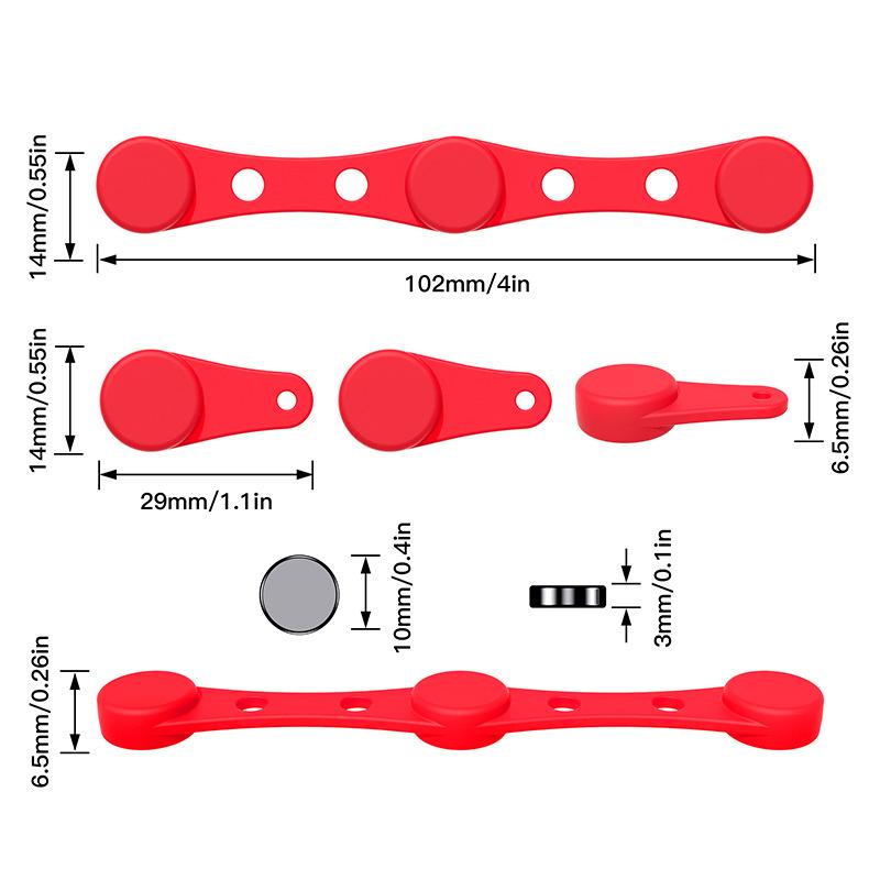 Silikon Heißluftfritteusen-Magnete für Heißluftfritteusen-Pergamentpapier-Einlage Heißluftfritteusen-Zubehör Magnetische Schnalle Hitzebeständiges Fixierwerkzeug