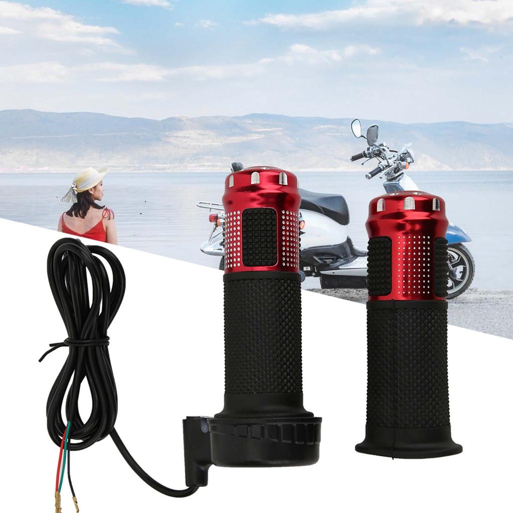 1Pair Universal Throttle Grip Accessory with 1.5m Length Cable for Electric Bike