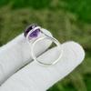 Oval Natural African Amethyst Daughter Multi Stone Boho Ring Jewelry 925 Silver