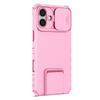 For iPhone 16 Case Camera Slider PC + TPU Phone Cover with Kickstand