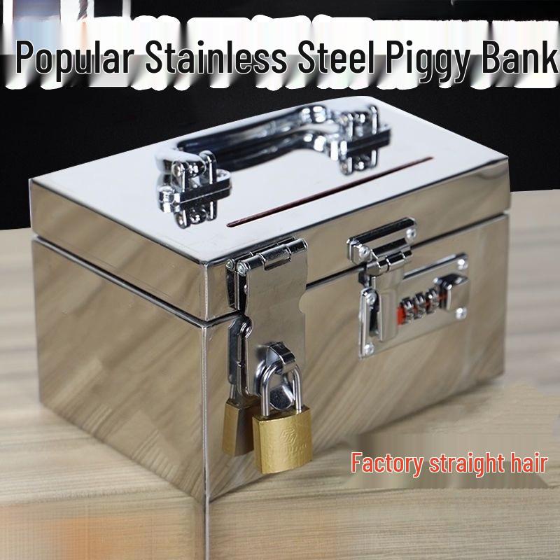 Extra Thick 304 Stainless Steel Password Money Bank Safe
