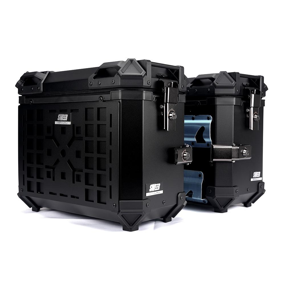 Universal Motorcycle Aluminum Side Boxes – Waterproof, Anti-Collision, Quick Release (18L/28L/35L)