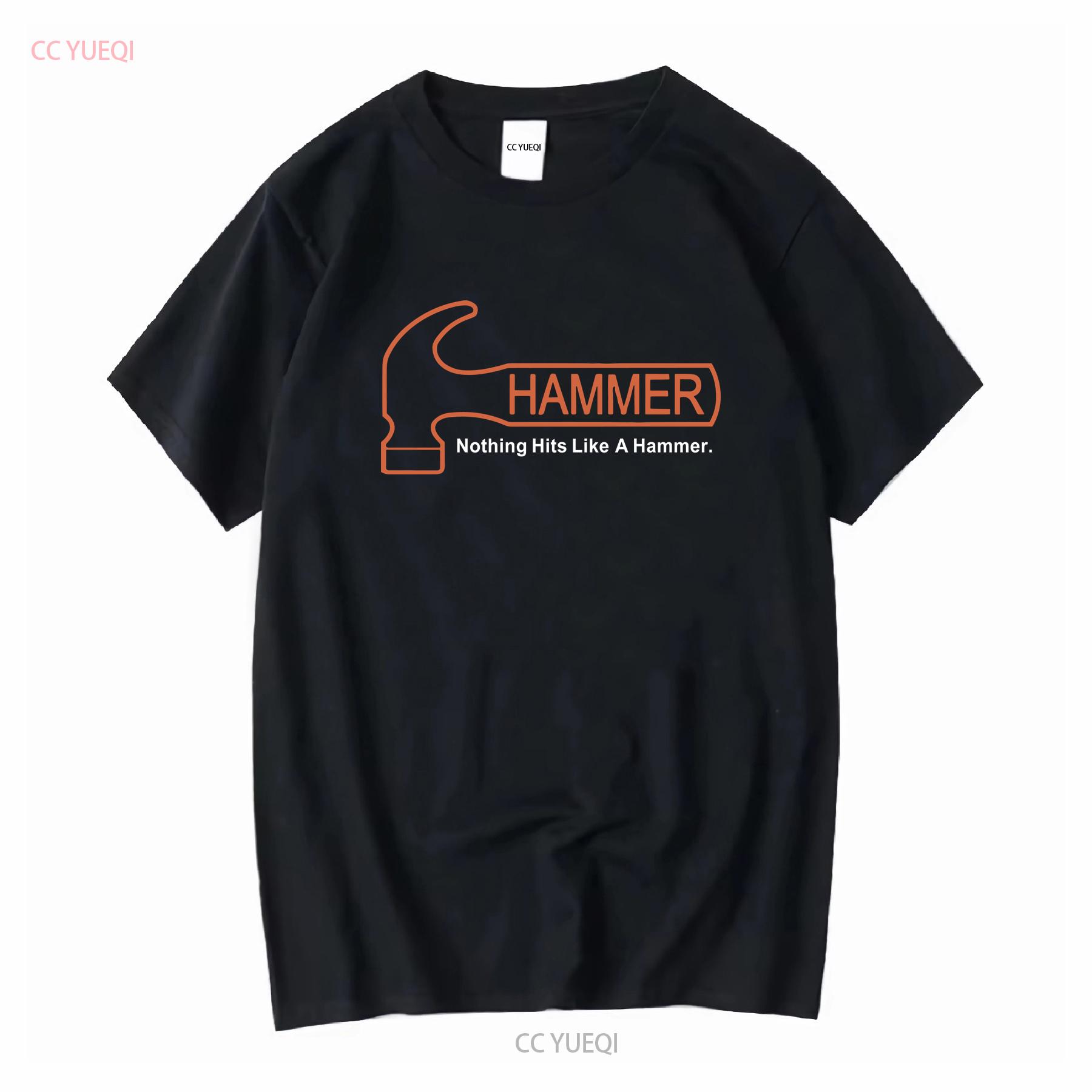

Логотип Hammer Bowling Чоловіча Чорна Футболка Розмір S 5XL з довгими або короткими рукавами вінтажна Прана Повсякденна графічна вуличний одяг Унісекс L