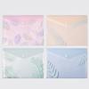 4pcs File Bags for Document Cute Cartoon File Holder Snap Button PVC Folder Pen Box Office Information Bag Student Stationery